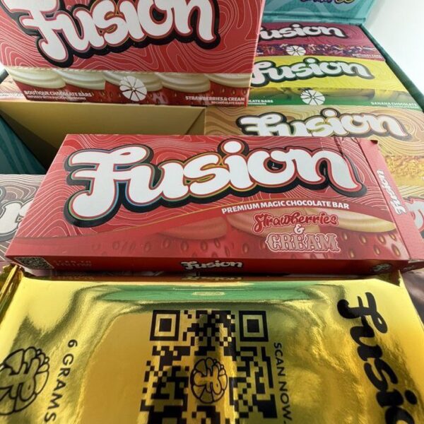 Fusion shroom Bars. Each bar contains approximately 6 grams of psilocybin, carefully infused for consistent dosing and smooth flavor