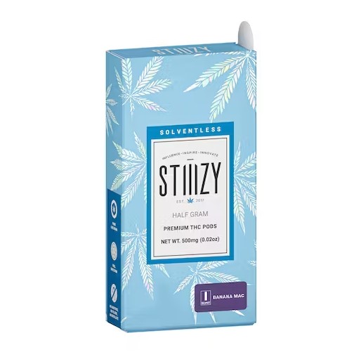 Banana MAC. STIIIZY Solventless Live Rosin Pods have been extracted using the finest cannabis concentrate. Prepare to laze and slow down