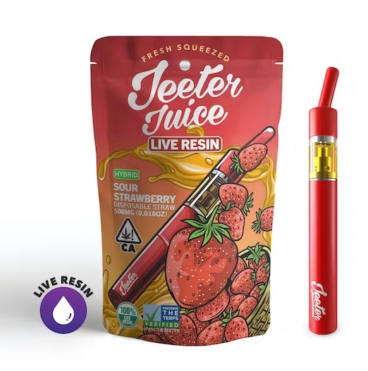 Jeeter Juice Disposable Live Resin Straw - Sour Strawberry