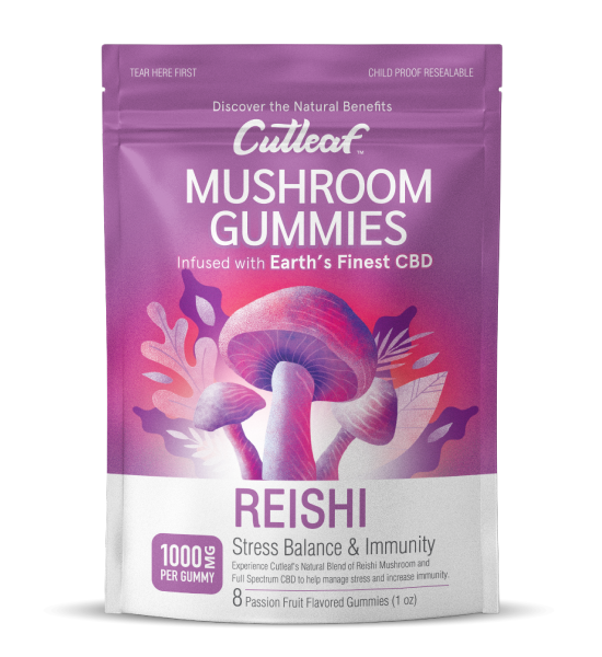 Cutleaf Mushroom Gummies. The mushrooms in Cutleaf mushroom gummies include lion's mane, chaga, reishi, cordyceps, and turkey tail