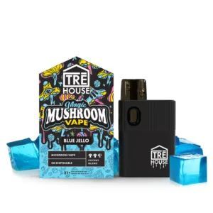 TRE House Mushroom Vape is a microdose vape pen that combines nootropics, adaptogens, and botanicals with enjoyable flavors